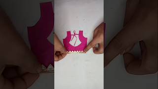 Blouse Back Neck Dijain cutting tutorial  blouse back neck design  tutorial shortviral [upl. by Ilera696]