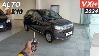 Maruti Suzuki Alto K10 Top Model 2024 ❣️ Alto VXi Plus Reallife Review 😍 [upl. by Feerahs]