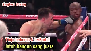 Tinju terkeras dan terbrutal saling hantam dan jatuh bangun  Timothy Bradley vs Ruslan Provodnikov [upl. by Yaja]