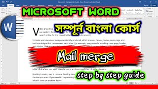 How to Do Mail Merge in Microsoft Word  Bangla Tutorial [upl. by Nnaik]