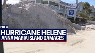 Helene aftermath Assessing the damage on Anna Maria Island [upl. by Gutow592]