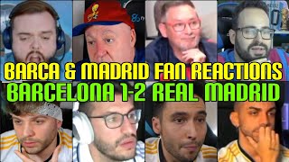 BARCA amp MADRID FANS REACTION TO BARCELONA 12 REAL MADRID  FANS CHANNEL [upl. by Acey]