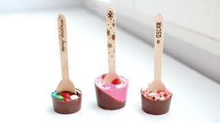 DIY Hot Chocolate on a Spoon Personalized Wood Carved spoons [upl. by Htrap722]