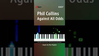 Phil Collins  Against All Odds  EASY Piano TUTORIAL by Piano Fun Play YouTubeShorts shorts [upl. by Aehta722]