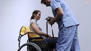 Guldmann Sling Instruction Basic Basic Sling onoff in wheelchair [upl. by Etyak]