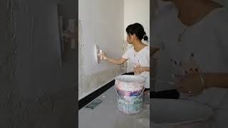 How to Prepare Tiles Wall ​ Wall paint​ Fast amp Beauty part 6216 [upl. by Gintz]