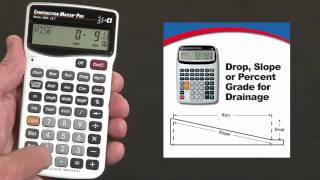 Construction Master Pro DT Drop or Slope Calculations How To [upl. by Nosirrag]