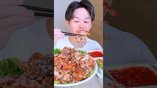 Mukbang ASMR ソフトシェルクラブ🦀蟹の唐揚げ Deep Fried Crab Eating mukbang asmr food shorts [upl. by Zerlina]