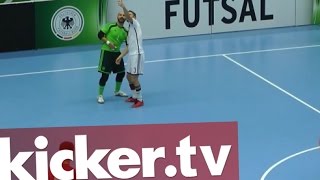 Futsal Deutschland bleibt ungeschlagen  kickertv [upl. by Kcuhc]