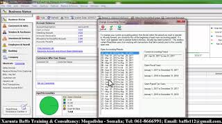 Peachtree Accounting 3 Viewing amp Changing Period Af Somali [upl. by Le]