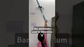 Bar pendulum used to determine acceleration due to gravity physicsfun [upl. by Azal]