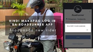 Foodpanda new rider  hindi makapaglog in sa roadrunner app  roadrunner app system issue [upl. by Madlen678]