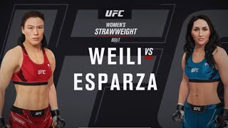 Zhang Weili vs Carla Esparza Ufc [upl. by Natsud]