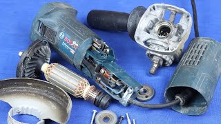 Repair Bosch Angle Grinder at Home How to DIY [upl. by Ardnahsal]