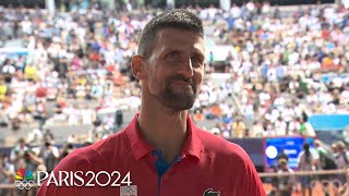 Djokovic Olympic gold arguably the biggest success Ive ever had  Paris Olympics  NBC Sports [upl. by Czarra]