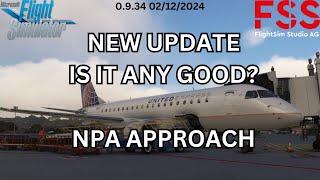 FSS Embraer Updated Real Captain Tests  NPA Approach [upl. by Enelloc]