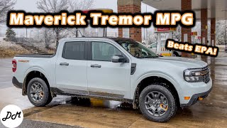 2023 Ford Maverick Tremor – MPG Test  Realworld Highway Fuel Economy and Range [upl. by Cerell]