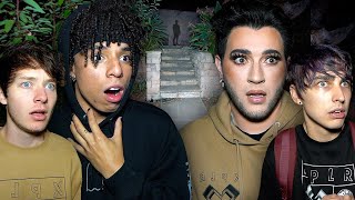 We Took LARRAY amp MANNY to Haunted Mansion scary [upl. by Ezirtaeb]