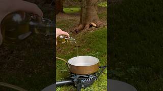 Risotto shorts short shortsvideo risotto mushroom cooking asmr campingfood food camping [upl. by Erdnoed]