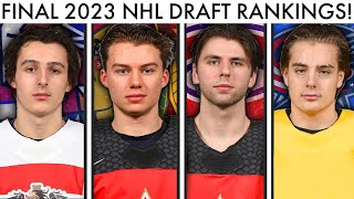 FINAL 2023 NHL DRAFT RANKINGS TOP 50 Best Prospect RankingsConnor Bedard HighlightsBob McKenzie [upl. by Arvind]