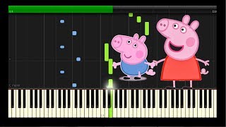 Peppa Pig Main Theme Song  Piano tutorial  Synthesia [upl. by Alyk406]