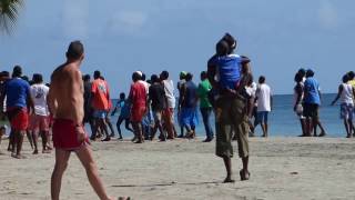 Horse race Isla Providencia Providence island Colombia [upl. by Lleda]