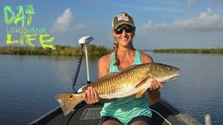 EPIC Redfish Family Adventure in the Louisiana Marsh  Catch amp Cook [upl. by Kcirdet]