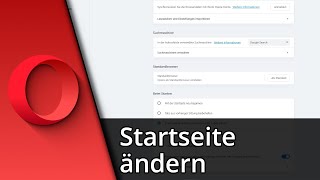 Opera Startseite ändern  Startseite in Opera einrichten ✅ Tutorial [upl. by Lashonda]