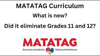 What is New in the New Matatag Curriculum Wala na bang Grade 11 and 12 [upl. by Divad]