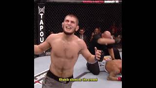 The crowd HATED Khabib after this finish 😂 ufc [upl. by Giffie]