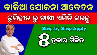 Kalia Yojana New Apply Online 2022  Landless Farmer Online Apply  Kalia Yojana [upl. by Anyl863]