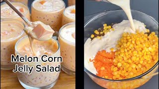 MELON CORN JELLY SALAD RECIPE  Panlasang Pinoy [upl. by Enirehs]