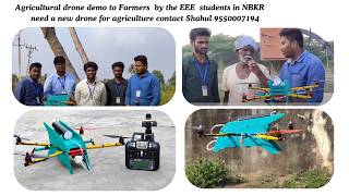 Demonstration of Agricultural Drone Sprayer to Farmers by EEE Students under by Guidance [upl. by Inerney]