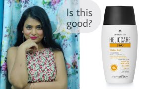 Review of Helio Care 360 water gel sunscreen Hindi [upl. by Emie]