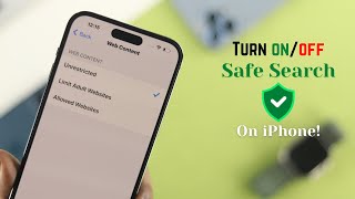 How To Turn OFF Safe Search On iPhone ON [upl. by Pascal]