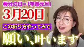 【3月20日】宇宙元旦の春分の日から人生大好転！これ知っておけば春分から大きく飛躍できます。20日のこの時間にこの方法で祈ることで願いが叶うワンポイントアドバイス付き。これまで頑張ってきた人必見です！ [upl. by Ezechiel727]