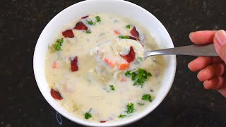 Creamy CLAM CHOWDER Recipe  How to Make Clam Chowder [upl. by Bartko]