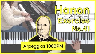 Hanon Exercise No41 108 BPM [upl. by Ardnuahc]