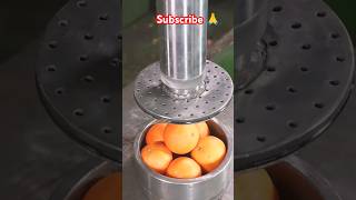 Orenge vs hydraulic press satisfying machine experiment [upl. by Tterab]