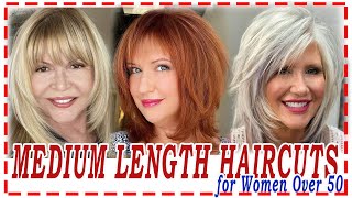 25 Best💕Hairstyles 2024 for Women Over 50 to Look Youngermedium length haircuts [upl. by Grani]