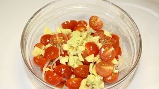 Салат с авокадо  Salad tomatoes with avocado  Видео Рецепт [upl. by Eberle]