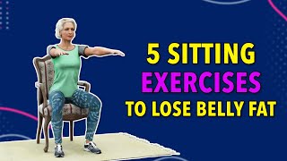 Do This Chair Workout For 14 Days To Lose Belly Fat TOP 10 EXERCISES [upl. by Hannasus]