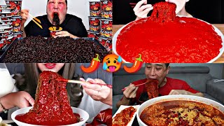 SPICIEST NOODLES In The Planet Eat By MUKBANGERS🌶️🍜🥵🔥 [upl. by Egres896]