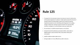 Theory Test 101 Learn the Highway Code in your sleep Rules 124 to 126 Speed limits and distances [upl. by Gebler468]