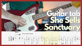 The Cult  She Sells Sanctuary Guitar tabs [upl. by Kermie930]