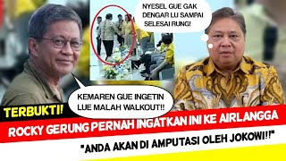 ROCKY GERUNG MUNDURNYA AIRLANGGA DARI GOLKAR ADA CAMPUR TANGAN JOKOWI [upl. by Hetty12]