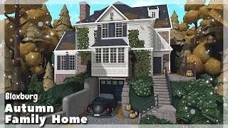 BLOXBURG Autumn Family Home Speedbuild  Roblox House Build [upl. by Notnerb]