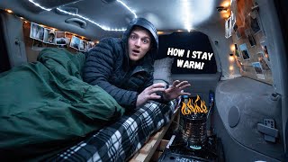 FREEZING WINTER Stealth Car Camping [upl. by Diena]