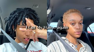 I Cut All My Hair Off And Bleached It again  Cutting My Locs [upl. by Savill]