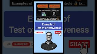 Example of test of Operating Effectiveness of controls 💥 shorts  247 [upl. by Wilkinson]
